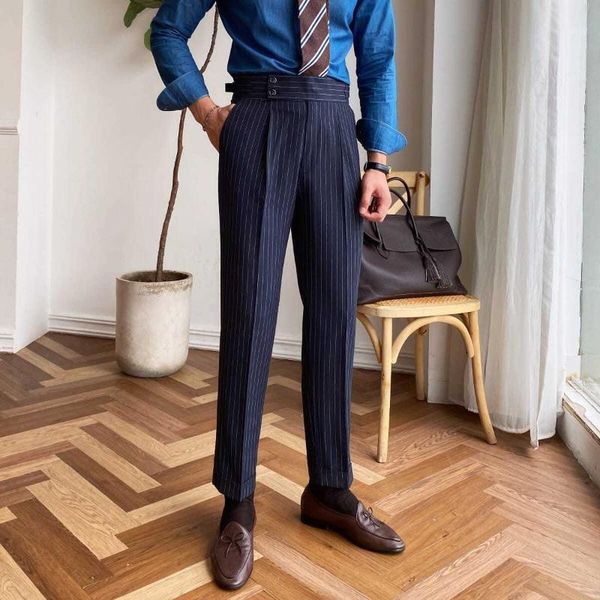 men's suits & blazers 2021 men british style business casual stripe pant male formal wear slim fit fashion straight gentlemen office tr, White;black
men's suits & blazers 2021 men british style business casual stripe pant male formal wear slim fit fashion straight gentlemen office tr, White;black