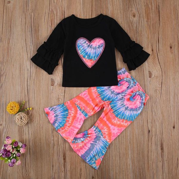 baby & children's 1-4years kids girl clothes sets flare long sleeve heart print tie-dyed flared pant 2pcs clothing, White
baby & children's 1-4years kids girl clothes sets flare long sleeve heart print tie-dyed flared pant 2pcs clothing, White