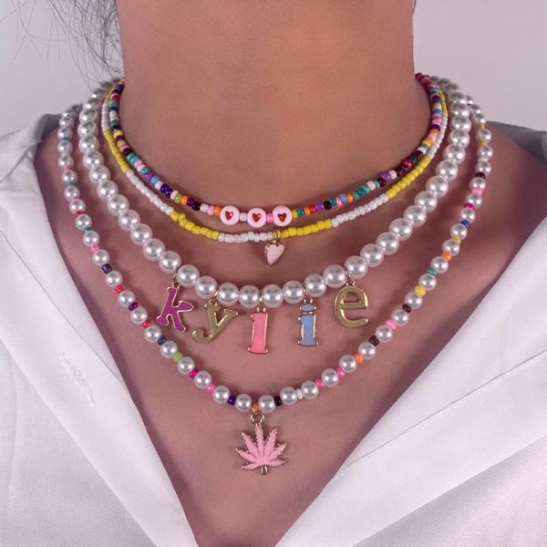 chains fashion colorful letter pearl beads strand necklace for women girls bohemian heart beaded necklaces jewelry gift, Silver
chains fashion colorful letter pearl beads strand necklace for women girls bohemian heart beaded necklaces jewelry gift, Silver