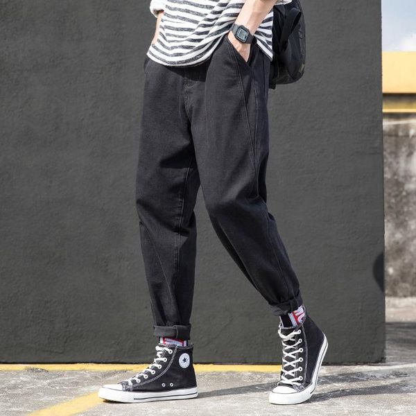 men's jeans 2021 autumn sports leisure large loose hip hop japanese fashion brand elastic waist trousers wear, Blue
men's jeans 2021 autumn sports leisure large loose hip hop japanese fashion brand elastic waist trousers wear, Blue