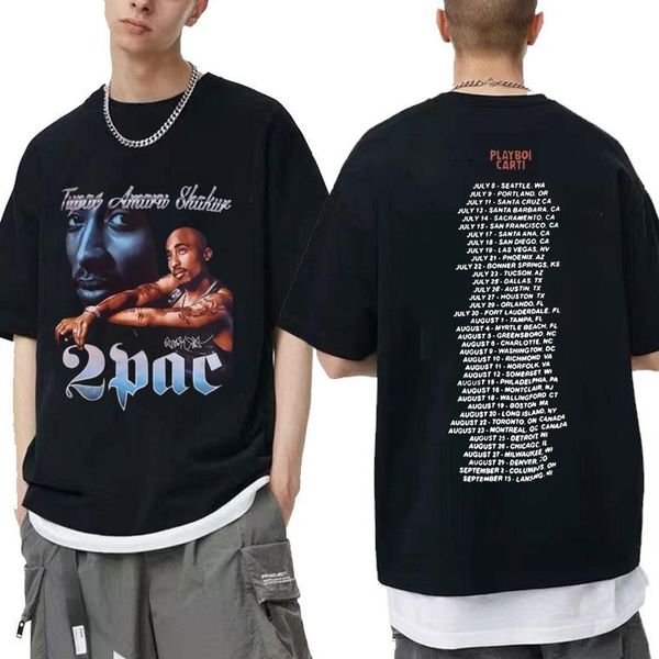 men's t-shirts awesome rap 2pac oversized vintage print tshirt short sleeve men women casual street cotton tees playboi carti hip hop t, White;black
men's t-shirts awesome rap 2pac oversized vintage print tshirt short sleeve men women casual street cotton tees playboi carti hip hop t, White;black