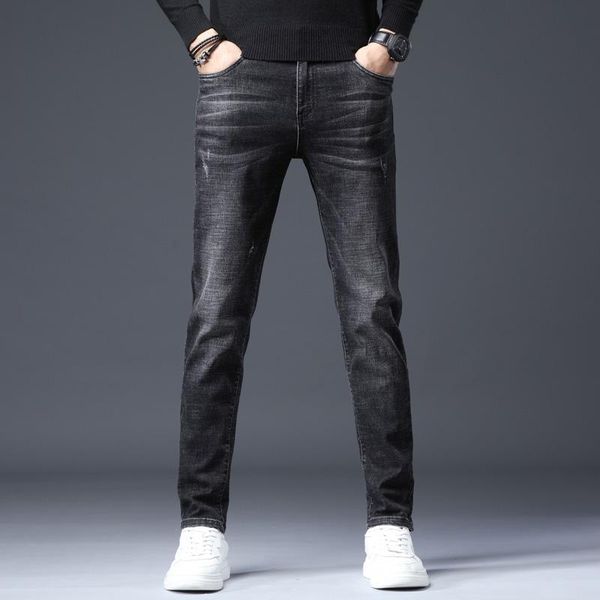 men's jeans vintage style fashion men retro wash dark color slim fit classical pants streetwear hip hop, Blue
men's jeans vintage style fashion men retro wash dark color slim fit classical pants streetwear hip hop, Blue