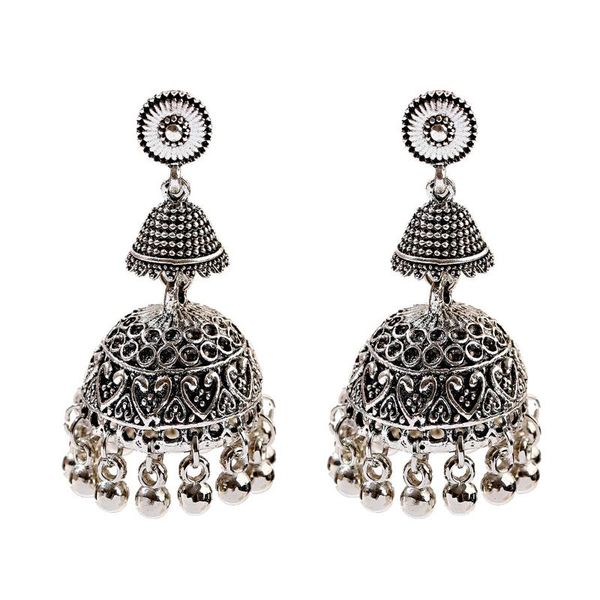 losodo earings fashion jewelry european and american retro alloy bells long style tassel carved personality earrings for women dangle & chan, Silver
losodo earings fashion jewelry european and american retro alloy bells long style tassel carved personality earrings for women dangle & chan, Silver