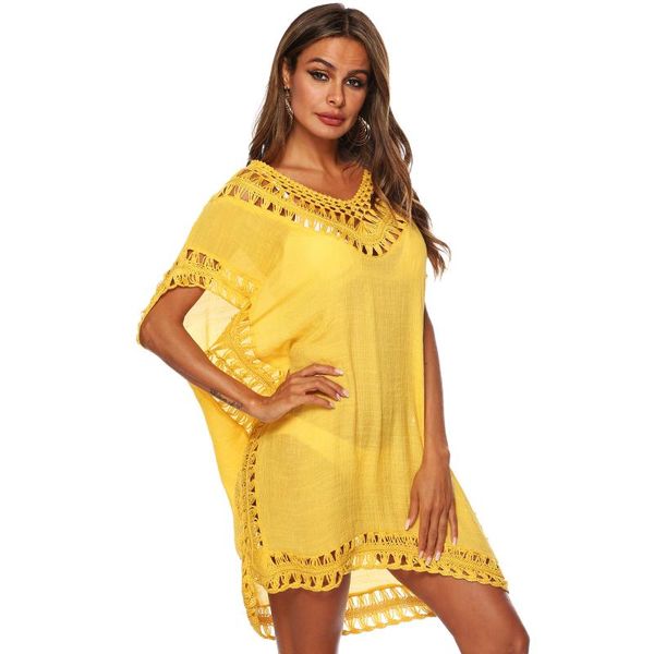 women's swimwear 2021 chiffon hollow out beach wear women swimsuit cover up bathing suits summer mini dress loose solid ups, White;black
women's swimwear 2021 chiffon hollow out beach wear women swimsuit cover up bathing suits summer mini dress loose solid ups, White;black
