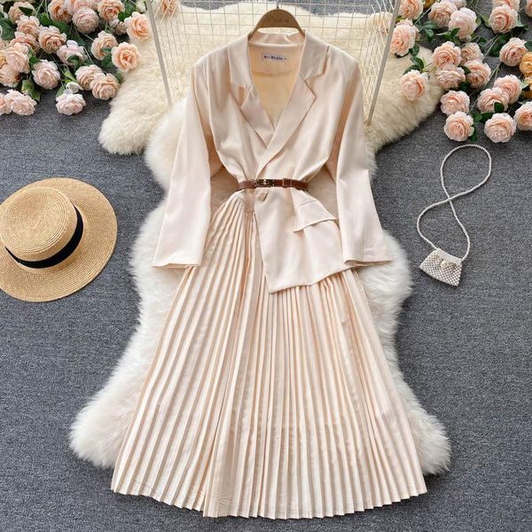 casual dresses french ladies autumn suit collar dress solid color ol professional clothing female mid-length temperament pleated m457, Black;gray
casual dresses french ladies autumn suit collar dress solid color ol professional clothing female mid-length temperament pleated m457, Black;gray