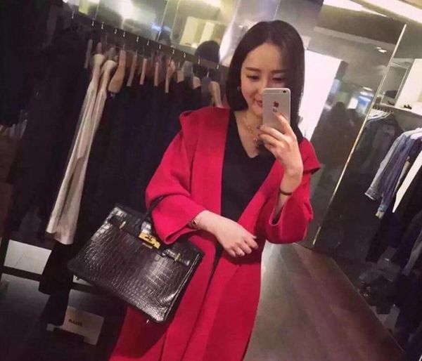 women's wool & blends autumn winters in europe and the runway looks bright red hooded belt long coats coat female a undertakes, Black
women's wool & blends autumn winters in europe and the runway looks bright red hooded belt long coats coat female a undertakes, Black