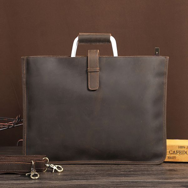 briefcase crazy horse skin men's bao gong wen leather handbag business computer bag shoulder
briefcase crazy horse skin men's bao gong wen leather handbag business computer bag shoulder