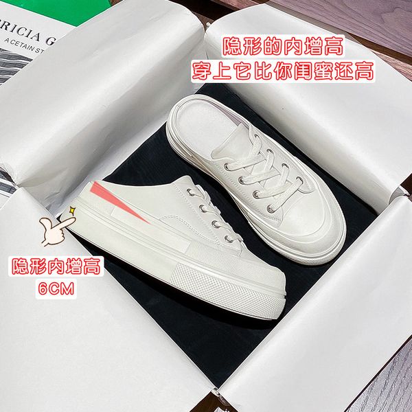 luxury slippers lazy baotou half slipper wear 2021 summer student thick bottom muffin and increased leather white sho, Black
luxury slippers lazy baotou half slipper wear 2021 summer student thick bottom muffin and increased leather white sho, Black