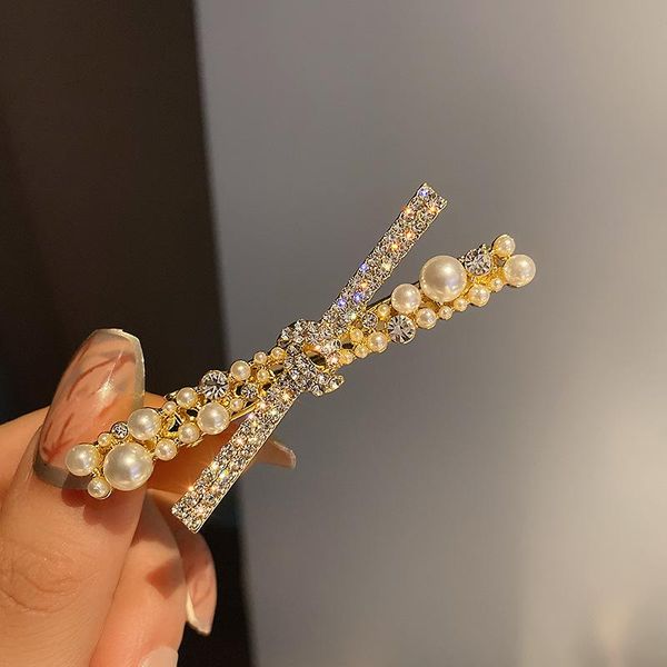 hair clips & barrettes mogaku fashion cross side women elegant pearl crystal barrette girls rhinestone temperament hairpin trend jewelry, Golden;silver
hair clips & barrettes mogaku fashion cross side women elegant pearl crystal barrette girls rhinestone temperament hairpin trend jewelry, Golden;silver