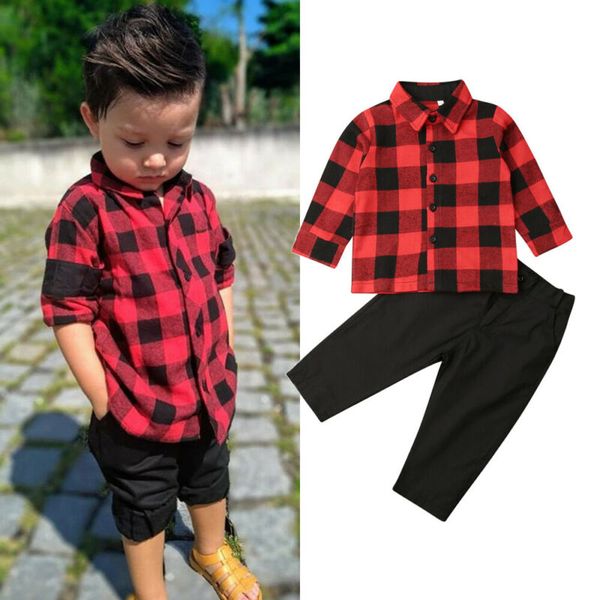1-6 years toddler boys clothes 2021 boys outfit baby girl long sleeve plaid shirt black long pants christmas boys clothing set, White
1-6 years toddler boys clothes 2021 boys outfit baby girl long sleeve plaid shirt black long pants christmas boys clothing set, White