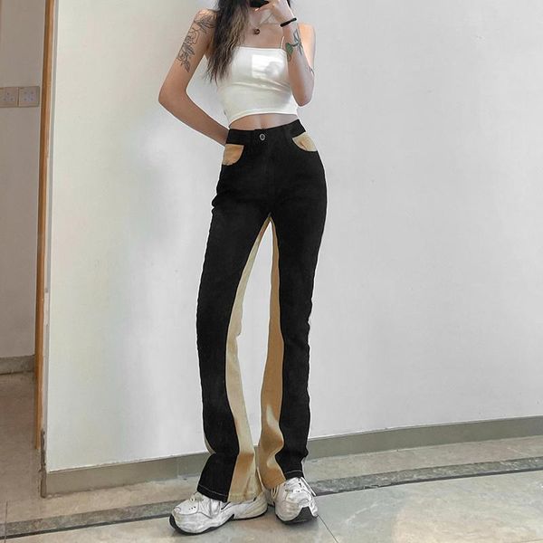 women's jeans female fashion 2021 skinny vintage denim pants black khaki patched y2k flare for girls high waist trouser harajuku, Blue
women's jeans female fashion 2021 skinny vintage denim pants black khaki patched y2k flare for girls high waist trouser harajuku, Blue