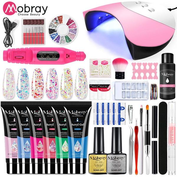 nail gel mobray poly uv set for manicure 15ml glitter clear kit extension with lamp drying nails art tools, Red;pink
nail gel mobray poly uv set for manicure 15ml glitter clear kit extension with lamp drying nails art tools, Red;pink