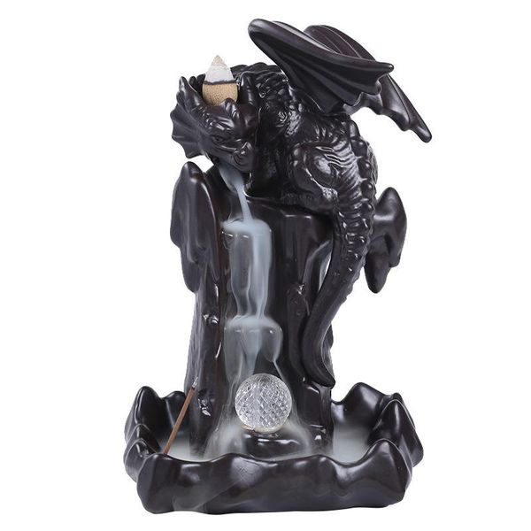 fragrance lamps dragon burner ceramic smoke backflow incense holder furnace smell aromatic home decor censer
fragrance lamps dragon burner ceramic smoke backflow incense holder furnace smell aromatic home decor censer