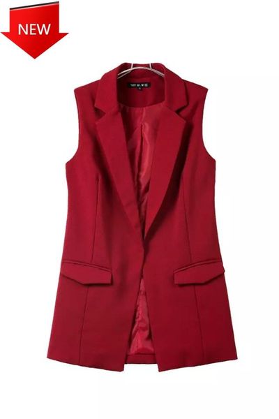 women's vests no button black jacket women sleeveless blazer white casual outwear fashion waistcoat, Black;white
women's vests no button black jacket women sleeveless blazer white casual outwear fashion waistcoat, Black;white