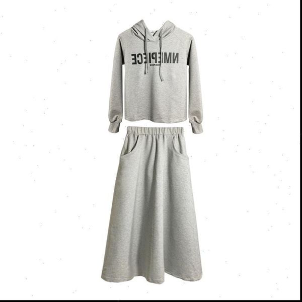 2pcs set spring autumn sets womens tracksuits long sleeve hoodie sweatshirt printing letters solid color skirt female, Gray
2pcs set spring autumn sets womens tracksuits long sleeve hoodie sweatshirt printing letters solid color skirt female, Gray