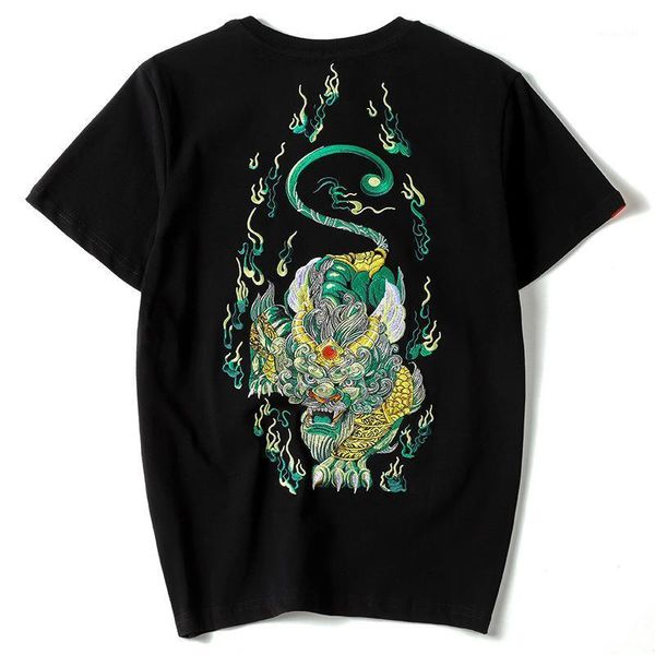 men's t-shirts spring and summer 2021 guochao heavy industry embroidery pure cotton short sleeve t-shirt, White;black
men's t-shirts spring and summer 2021 guochao heavy industry embroidery pure cotton short sleeve t-shirt, White;black