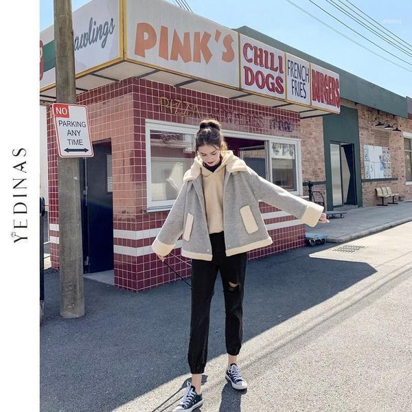 women's down & parkas yedinas 2021 winter women plus size warm coats plush button jacket loose lapels thick outwear female casual fur o, Black
women's down & parkas yedinas 2021 winter women plus size warm coats plush button jacket loose lapels thick outwear female casual fur o, Black