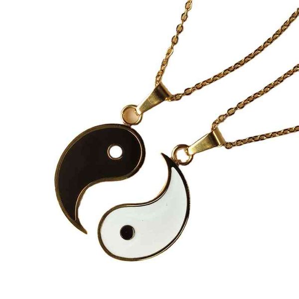 selling stainls steel tai chi bagua yin yang pendant couple necklace, Silver
selling stainls steel tai chi bagua yin yang pendant couple necklace, Silver