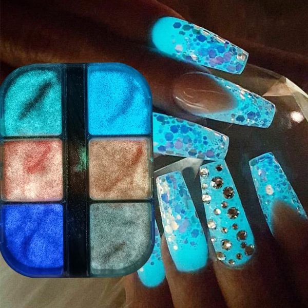 nail glitter glow in the dark fluorescent blue sugar effect acrylic powder polish dust nails accessories pigment decor le1909-23, Silver;gold
nail glitter glow in the dark fluorescent blue sugar effect acrylic powder polish dust nails accessories pigment decor le1909-23, Silver;gold