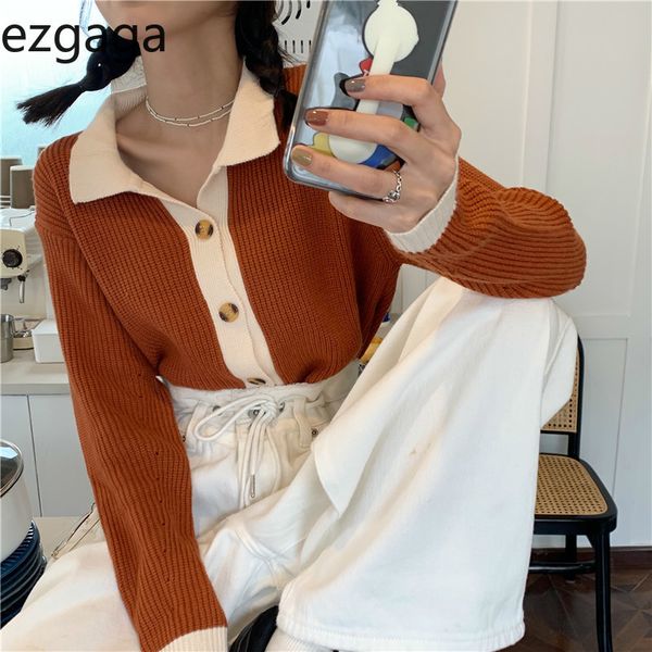 ezgaga office lady knitted sweater turn-down collar inside single wear slim elegant autumn button women cardigan fashion 210430, White
ezgaga office lady knitted sweater turn-down collar inside single wear slim elegant autumn button women cardigan fashion 210430, White