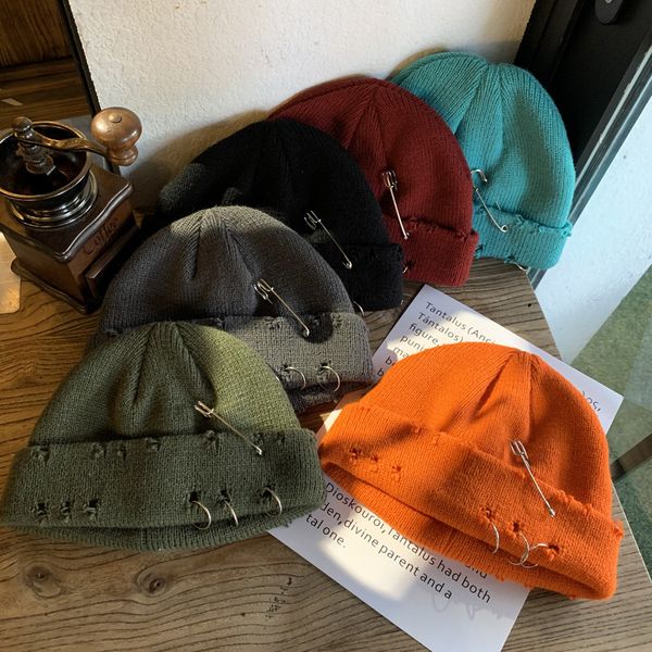 korean fashion ring pin hip hop woolen hat autumn winter lovers net red hole men's and women's knitted, Blue;gray
korean fashion ring pin hip hop woolen hat autumn winter lovers net red hole men's and women's knitted, Blue;gray