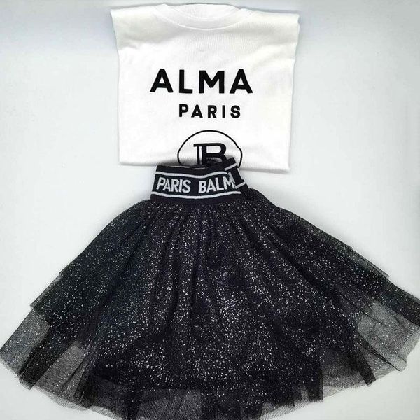 summer cotton black/white tshirt + black mesh tutu skirt clothing set for girl kids party sets
summer cotton black/white tshirt + black mesh tutu skirt clothing set for girl kids party sets