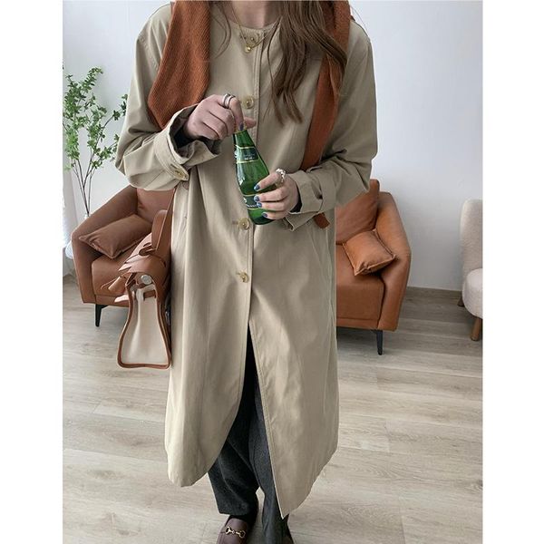 women's trench coats 2021 autumn windbreaker single row color contrast buckle temperament medium and long korean coat 7110, Tan;black
women's trench coats 2021 autumn windbreaker single row color contrast buckle temperament medium and long korean coat 7110, Tan;black