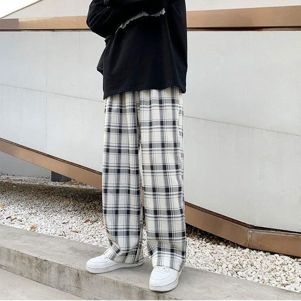 women's pants & capris houzhou vintage plaid women korean style loose straight trousers harajuku streetwear fashion wide leg, Black;white
women's pants & capris houzhou vintage plaid women korean style loose straight trousers harajuku streetwear fashion wide leg, Black;white