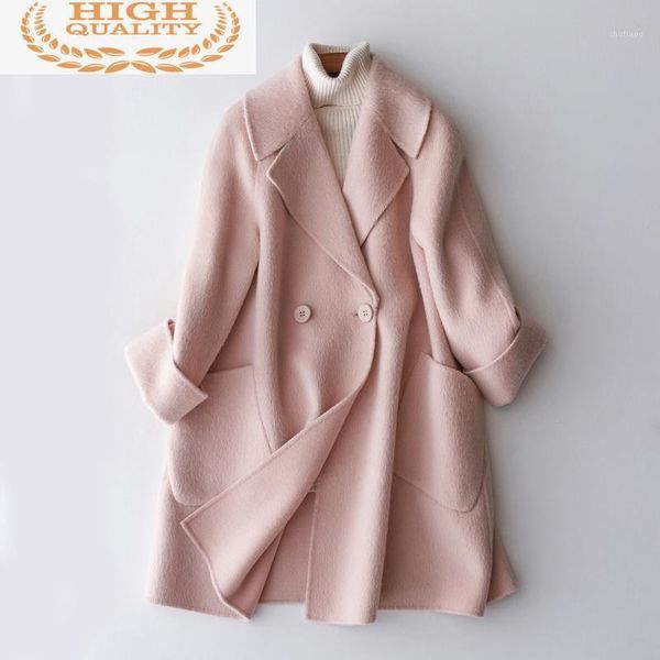 side double wool coat female korean long jackets autumn winter jacket women alpaca woolen coats casaco feminino my3958 women's & blends, Black
side double wool coat female korean long jackets autumn winter jacket women alpaca woolen coats casaco feminino my3958 women's & blends, Black