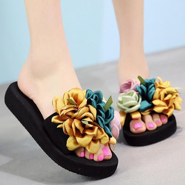 summer beach flip flops sandals women's slippers female flat big flower platform 35-42, Black
summer beach flip flops sandals women's slippers female flat big flower platform 35-42, Black