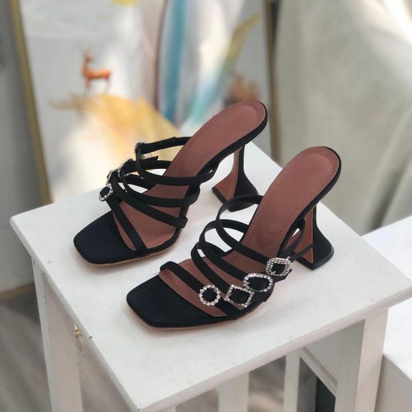 slippers 2021 summer square toe women silk rhinestones high heels buckle strap shoes thin belt genuine leather, Black
slippers 2021 summer square toe women silk rhinestones high heels buckle strap shoes thin belt genuine leather, Black