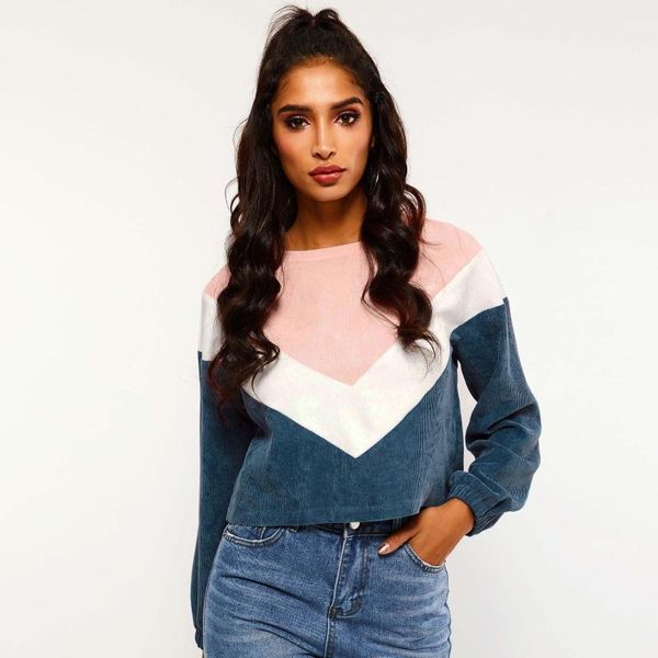 women's hoodies & sweatshirts casual sweatshirt women corduroy autumn winter loose street fitness patchwork crop harajuku school young, Black
women's hoodies & sweatshirts casual sweatshirt women corduroy autumn winter loose street fitness patchwork crop harajuku school young, Black