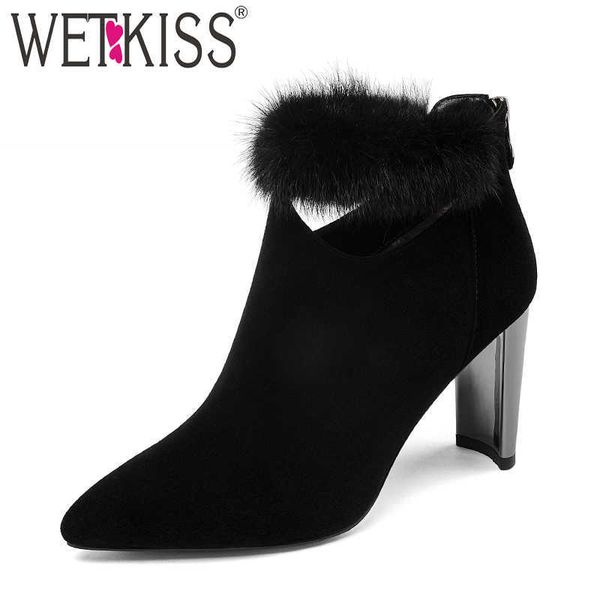 wetkiss unusual high heels ankle boots pointed toe footwear fur kid suede female zip boots shoes woman winter black 210630
wetkiss unusual high heels ankle boots pointed toe footwear fur kid suede female zip boots shoes woman winter black 210630
