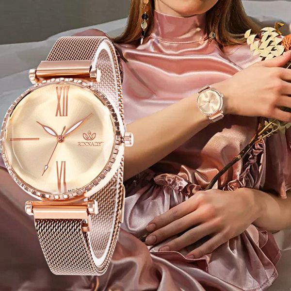 wristwatches wj-8559 luxury rose gold women watches minimalism magnet buckle fashion casual female wristwatch waterproof roman numeral watch, Slivery;brown
wristwatches wj-8559 luxury rose gold women watches minimalism magnet buckle fashion casual female wristwatch waterproof roman numeral watch, Slivery;brown