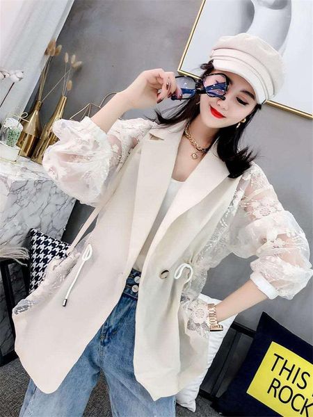 women's jackets lace loose jacket women 2021 spring and summer suit drawstring slimming sunscreen clothing tide pathwork casual coat k5, Black;brown
women's jackets lace loose jacket women 2021 spring and summer suit drawstring slimming sunscreen clothing tide pathwork casual coat k5, Black;brown