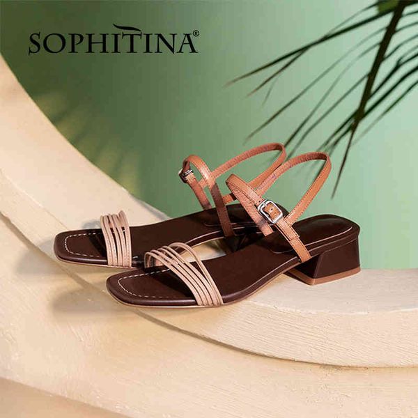 sophitina genuine leather summer women shoes sandals basic square heel mature narrow band casual square toe comfort daily fo361 210513, Black
sophitina genuine leather summer women shoes sandals basic square heel mature narrow band casual square toe comfort daily fo361 210513, Black