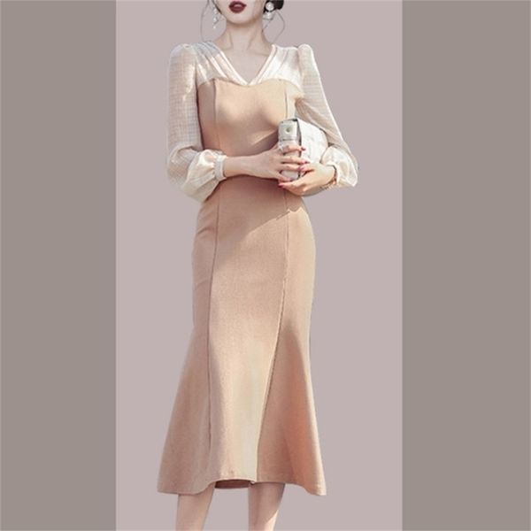 women v-neck ruffles mermaid dress spring bodycon vintage elegant office ol slim vestidos 210519, Black;gray
women v-neck ruffles mermaid dress spring bodycon vintage elegant office ol slim vestidos 210519, Black;gray