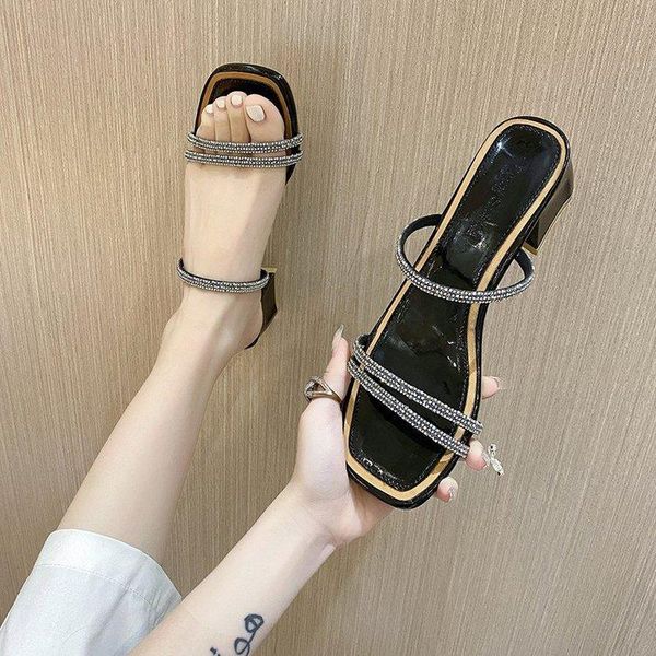 slippers female shoes women summer square heel low luxury slides heeled mules jelly flip flops 2021 block designer high glitter, Black
slippers female shoes women summer square heel low luxury slides heeled mules jelly flip flops 2021 block designer high glitter, Black