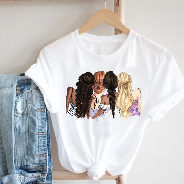 women clothing short sleeve sweet love sister friends cartoon ladies summer clothes print tshirt female tee graphic t-shirt women's, White
women clothing short sleeve sweet love sister friends cartoon ladies summer clothes print tshirt female tee graphic t-shirt women's, White