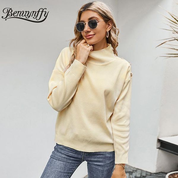 women's sweaters benuynffy turtleneck knitted sweater women autumn winter 2021 shoulder button drop long sleeve fashion slim fit female, White;black
women's sweaters benuynffy turtleneck knitted sweater women autumn winter 2021 shoulder button drop long sleeve fashion slim fit female, White;black