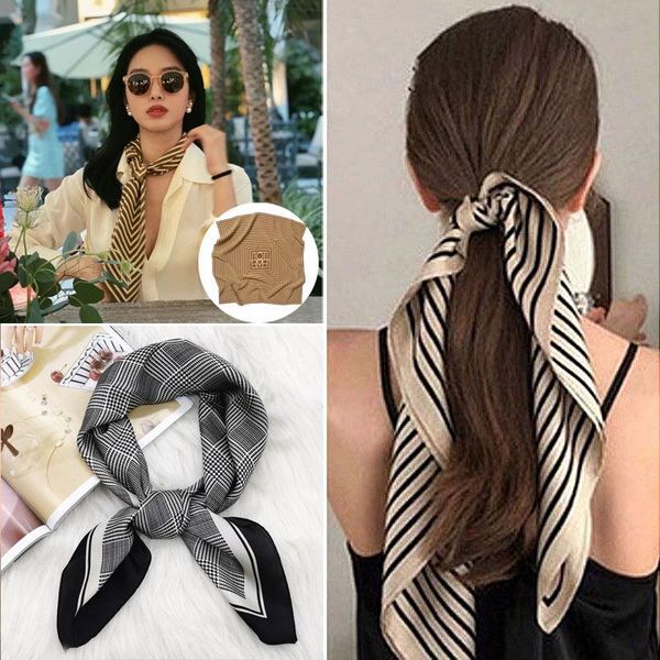 scarves female korean decorative versatile thin ribbon imitation silk professional 70cm small square scarf, Blue;gray
scarves female korean decorative versatile thin ribbon imitation silk professional 70cm small square scarf, Blue;gray
