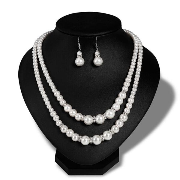earrings & necklace simulated pearl flower for women elegant jewelry sets 2 styles fashion wedding party accessories, Silver
earrings & necklace simulated pearl flower for women elegant jewelry sets 2 styles fashion wedding party accessories, Silver
