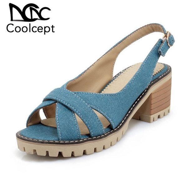 coolcept women sandals open toe square heel solid color shoes fashion casual metal buckle non-slip lady zapatos size 34-43, Black
coolcept women sandals open toe square heel solid color shoes fashion casual metal buckle non-slip lady zapatos size 34-43, Black