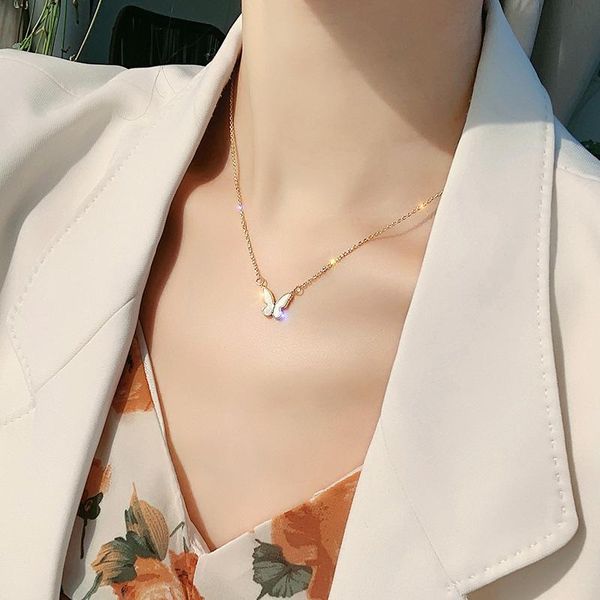 chains kik sweet jewelry butterfly pendant necklace korean temperament selling chain for women gifts, Silver
chains kik sweet jewelry butterfly pendant necklace korean temperament selling chain for women gifts, Silver