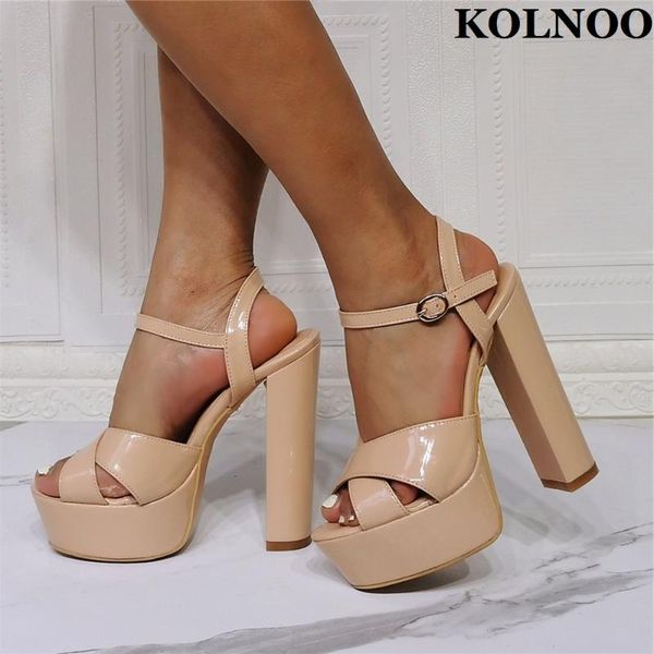 dress shoes kolnoo handmade womens thick heeled sandals buckle strap real pictures platform party evening fashion prom club, Black
dress shoes kolnoo handmade womens thick heeled sandals buckle strap real pictures platform party evening fashion prom club, Black