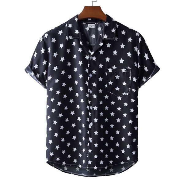 star print design hawaiian style men's short-sleeved shirt geometric print party beach daily casual lapel, White;black
star print design hawaiian style men's short-sleeved shirt geometric print party beach daily casual lapel, White;black