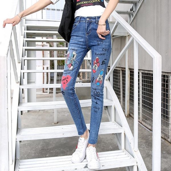 women's jeans women thin ankle long korean-style jeans distressed spring elastic blue light printed women's brim pencil pants b6to
women's jeans women thin ankle long korean-style jeans distressed spring elastic blue light printed women's brim pencil pants b6to