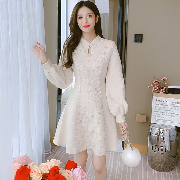 casual dresses high-end cloth dress their children with autumn/winter 2021 little winter fashion show thin waist temperament, Black;gray 
casual dresses high-end cloth dress their children with autumn/winter 2021 little winter fashion show thin waist temperament, Black;gray