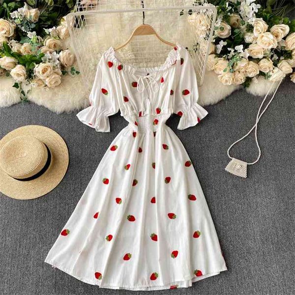 summer vestidos women's lace-up trumpet sleeves round neck waist slimming embroidered midi dress with wooden ears gk235 210506, Black;gray
summer vestidos women's lace-up trumpet sleeves round neck waist slimming embroidered midi dress with wooden ears gk235 210506, Black;gray