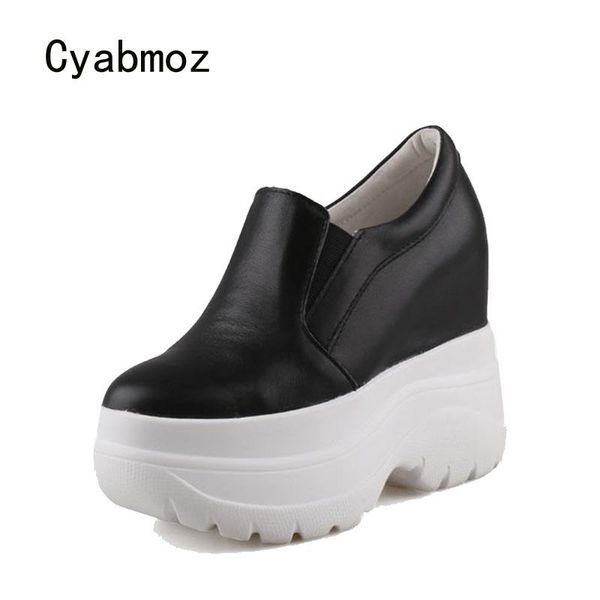 cyabmoz height increasing shoes woman platform genuine leather pumps women sneakers casual new high heels shoes tenis feminino, Black
cyabmoz height increasing shoes woman platform genuine leather pumps women sneakers casual new high heels shoes tenis feminino, Black